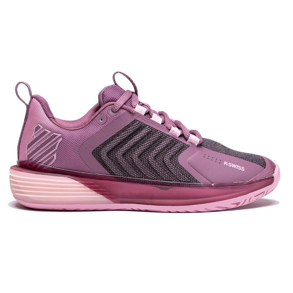 Women's Ultrashot 3 Tennis Shoes Grape Nectar and Cameo Pink Footwear K-Swiss