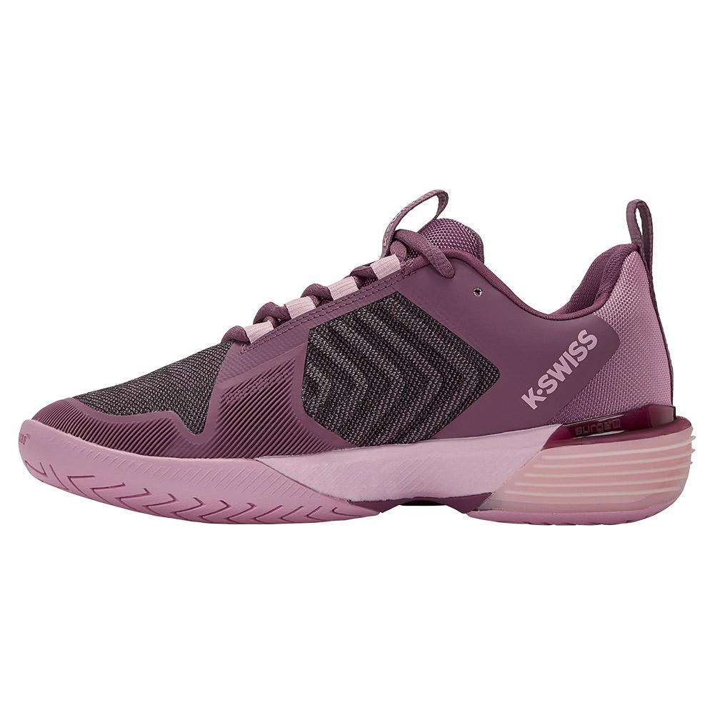 Women's Ultrashot 3 Tennis Shoes Grape Nectar and Cameo Pink Footwear K-Swiss