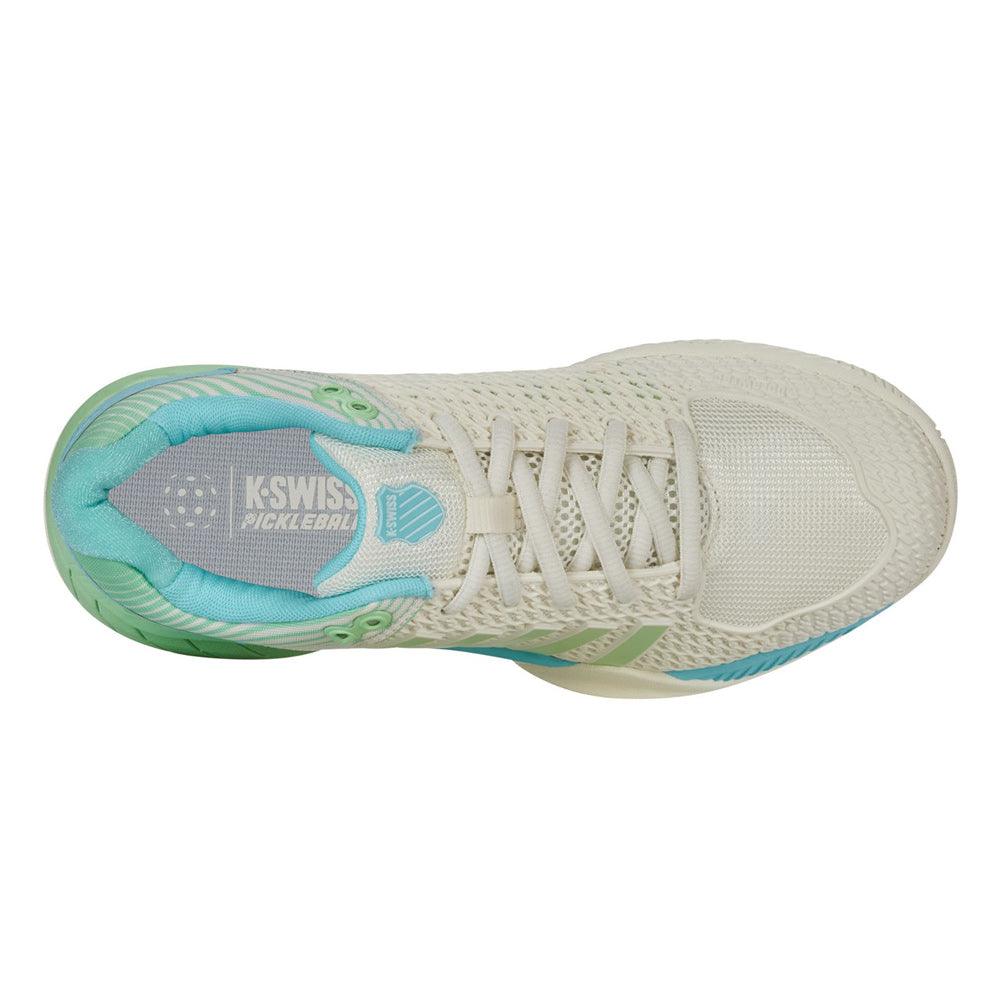 Women`s Express Light Wide Pickleball Shoes Egret and Patina Green Footwear K-Swiss