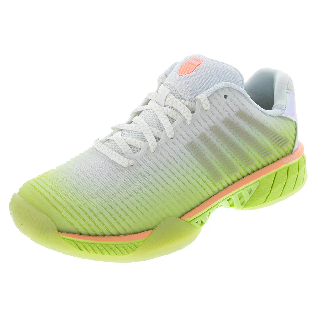 Women`s HyperCourt Express 2 X Lucky in Love Tennis Shoes White and Lemon Frost Footwear K-swiss