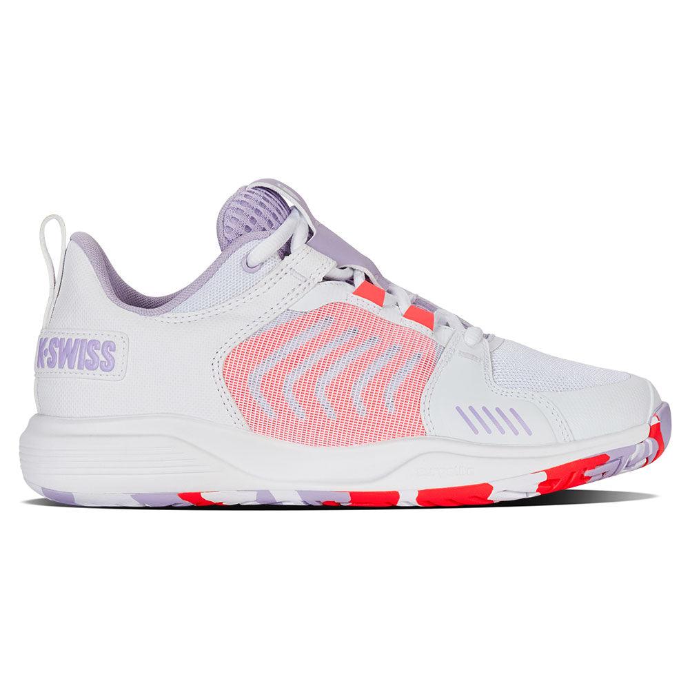 Women`s Ultrashot Team Tennis Shoes White and Orchid Petal Footwear K-Swiss
