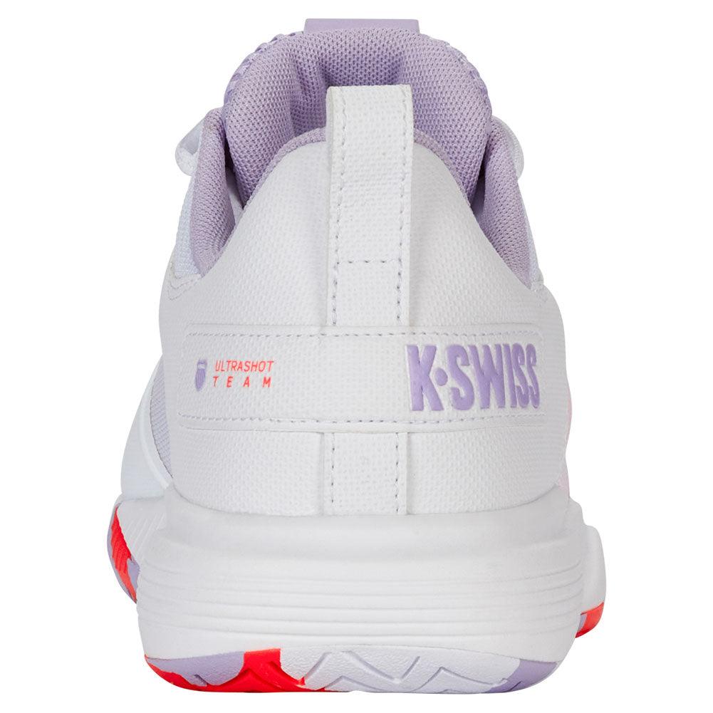 Women`s Ultrashot Team Tennis Shoes White and Orchid Petal Footwear K-Swiss
