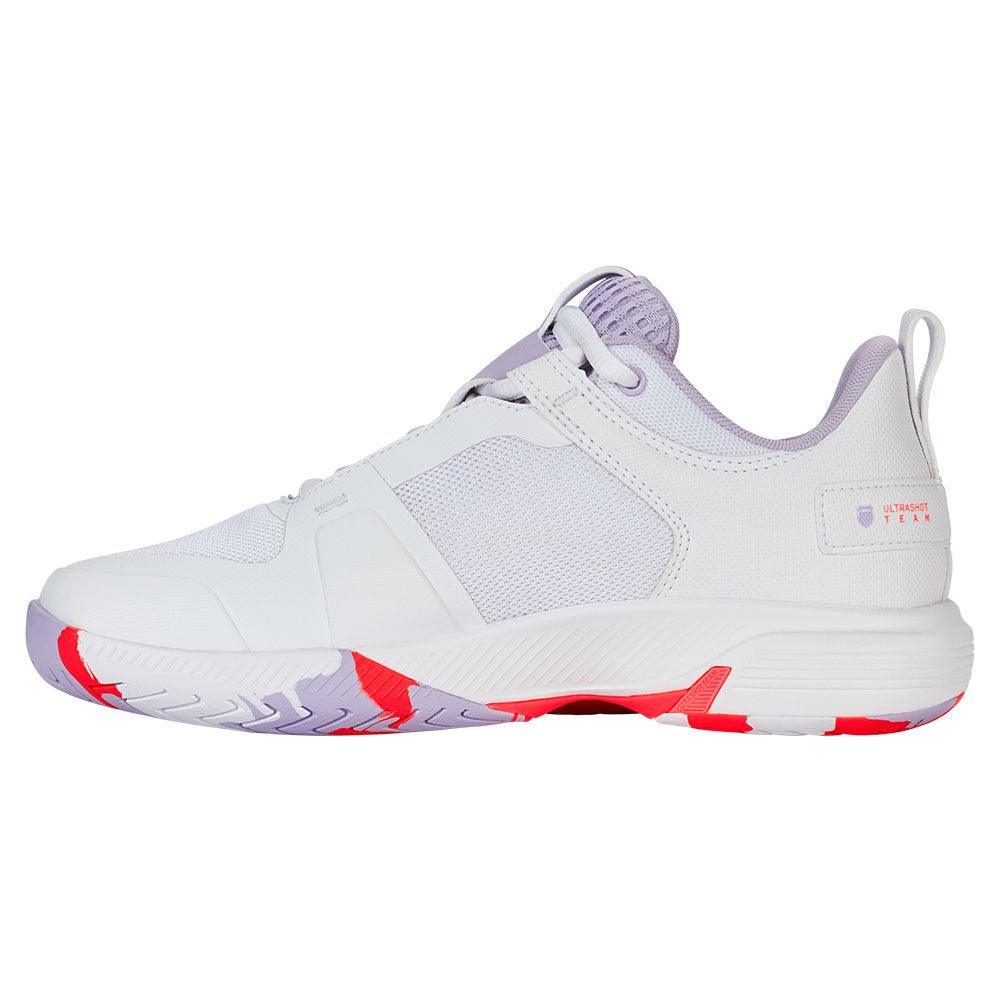 Women`s Ultrashot Team Tennis Shoes White and Orchid Petal Footwear K-Swiss