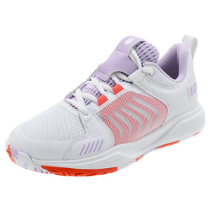 Women`s Ultrashot Team Tennis Shoes White and Orchid Petal Footwear K-Swiss