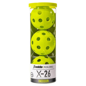 X-26 Indoor Pickleballs 3 Pack Lime Green Balls Franklin Sports