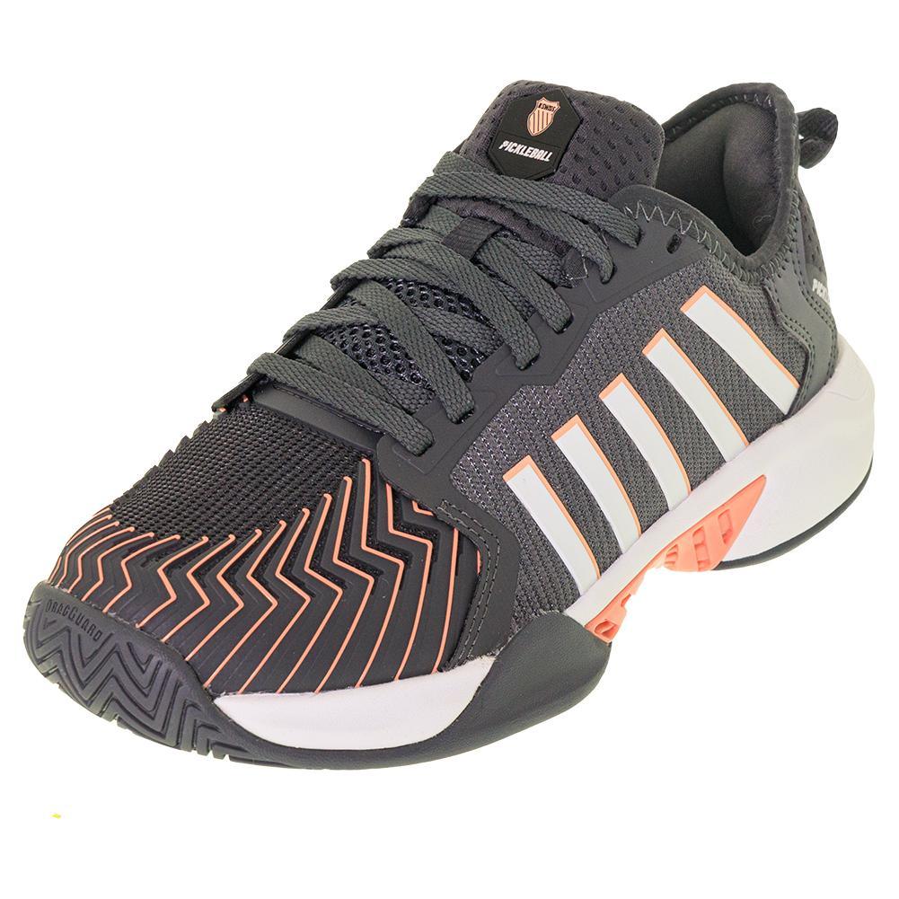 Women's Pickleball Supreme Shoes Asphalt and White Footwear K-Swiss