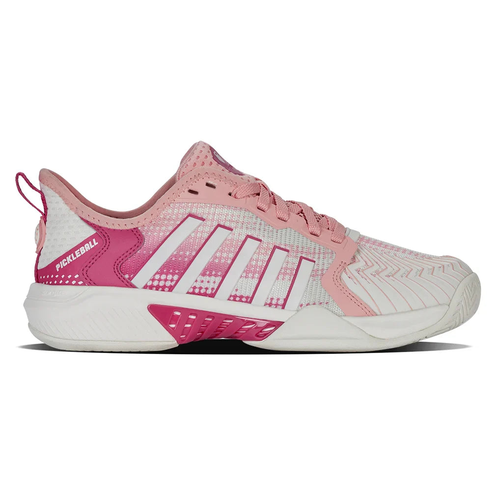 Women`s Pickleball Supreme Shoes Cloud Dancer and Raspberry Sorbet Footwear K-Swiss