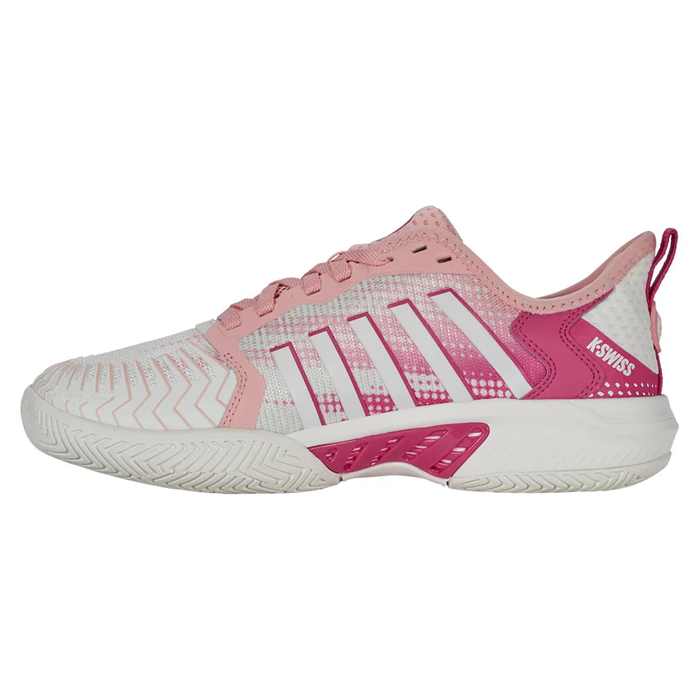 Women`s Pickleball Supreme Shoes Cloud Dancer and Raspberry Sorbet Footwear K-Swiss