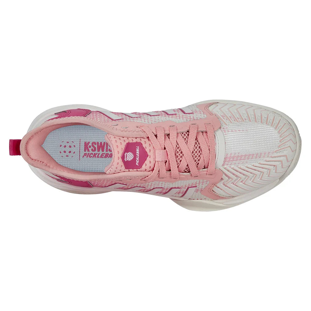 Women`s Pickleball Supreme Shoes Cloud Dancer and Raspberry Sorbet Footwear K-Swiss