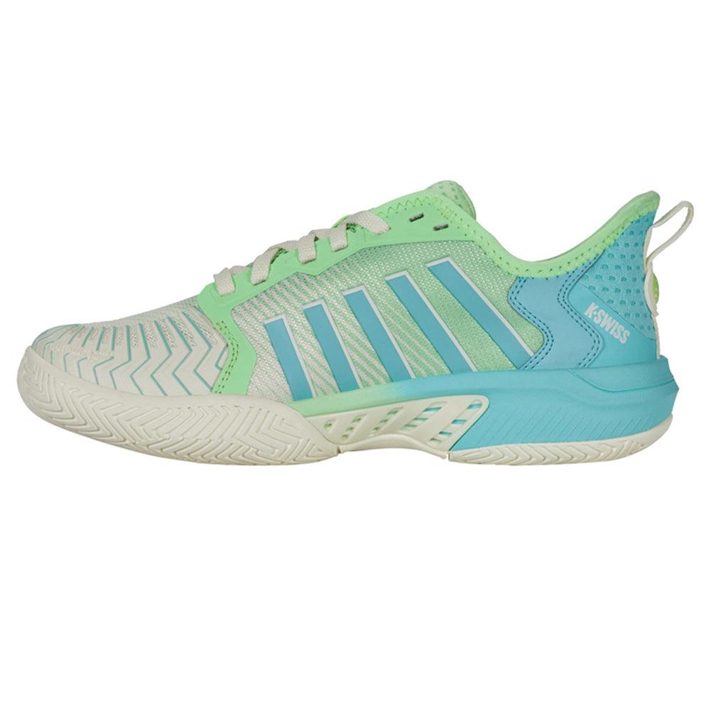 Women`s Pickleball Supreme Shoes Egret and Patina Green Footwear K-Swiss