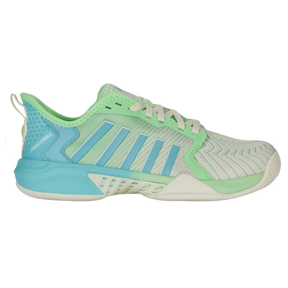 Women`s Pickleball Supreme Shoes Egret and Patina Green Footwear K-Swiss