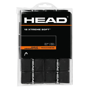 12 Xtreme Soft Tennis Overgrip Black Accessories Head