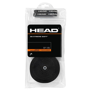 30 Xtreme Soft Tennis Overgrip Black Accessories Head