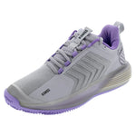Women`s Ultrashot 3 Clay Court Tennis Shoes Raindops and Paisley Purple Footwear K-Swiss