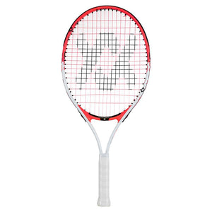 Juniors` Revolution 23 Prestrung Tennis Racquet White and Hot Pink Racquets Volkl