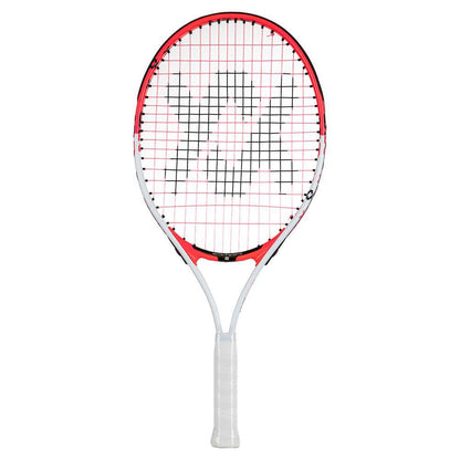 Juniors` Revolution 23 Prestrung Tennis Racquet White and Hot Pink Racquets Volkl