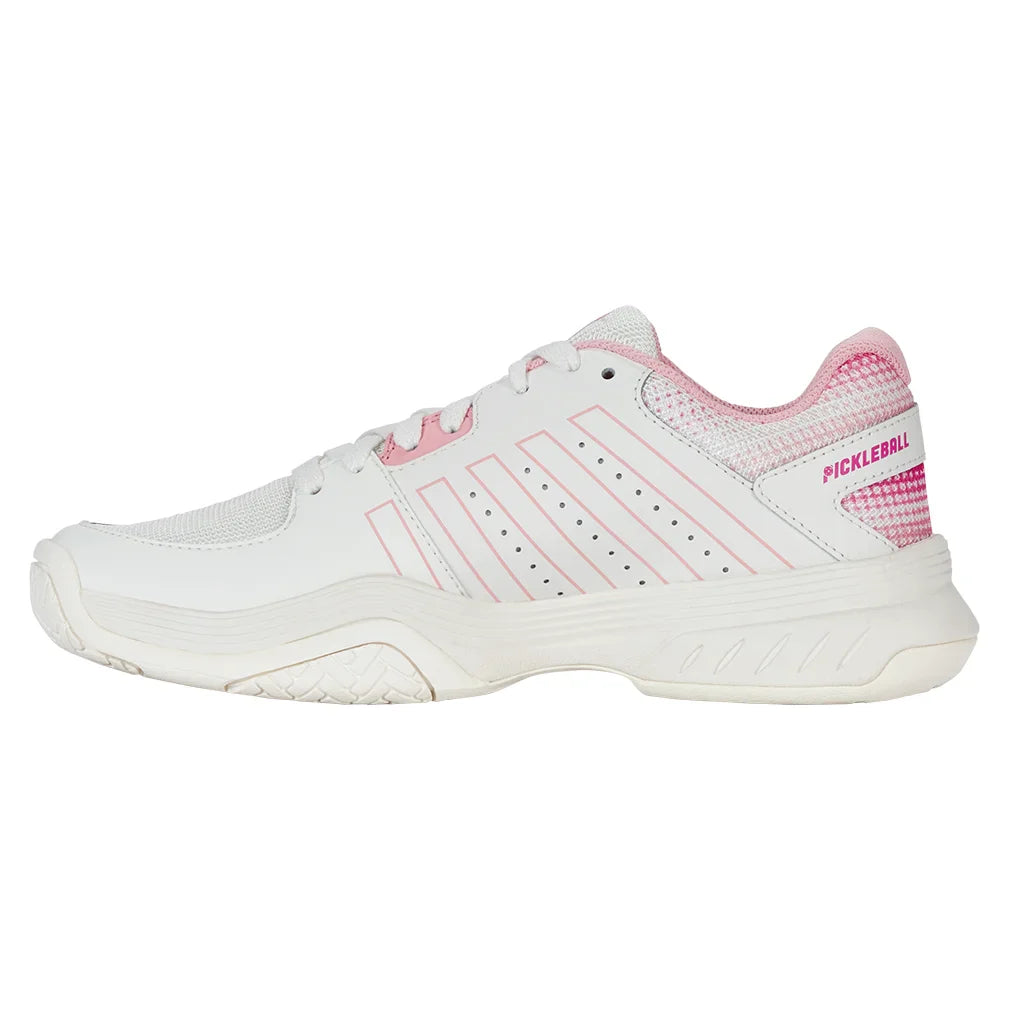 Women`s Court Express Pickleball Shoes Cloud Dancer and Blossom Footwear K-Swiss