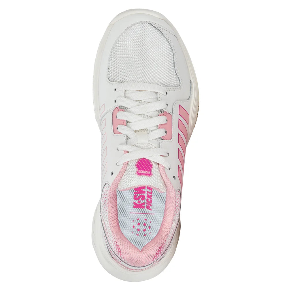 Women`s Court Express Pickleball Shoes Cloud Dancer and Blossom Footwear K-Swiss