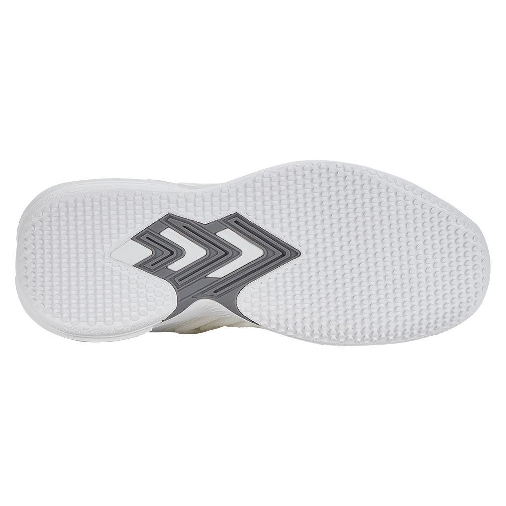 Women's Ultrashot 3 Grass Tennis Shoes White and Steel Gray Footwear K-Swiss