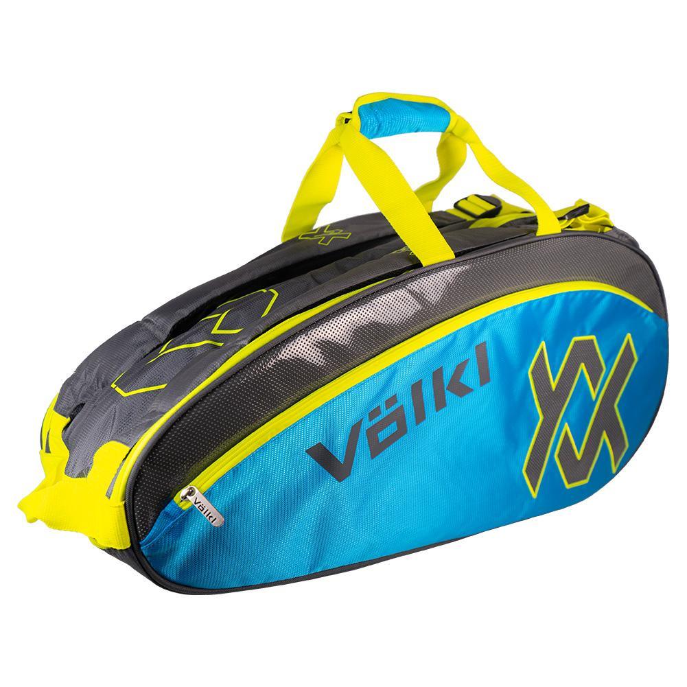 Tour Combi Tennis Bag Charcoal and Neon Blue Bags Volkl