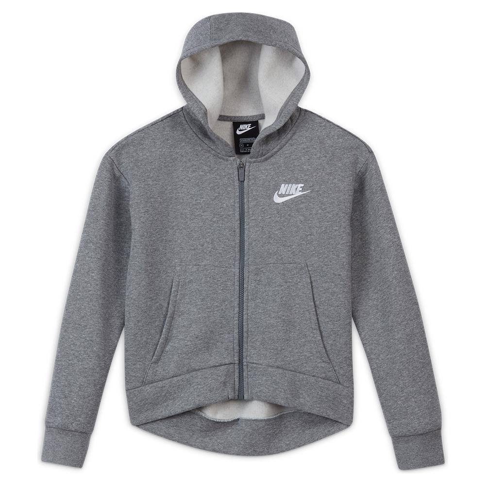 Girls' Sportswear Club Fleece Full-Zip Hoodie Apparel Nike