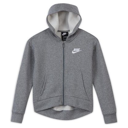 Girls' Sportswear Club Fleece Full-Zip Hoodie Apparel Nike