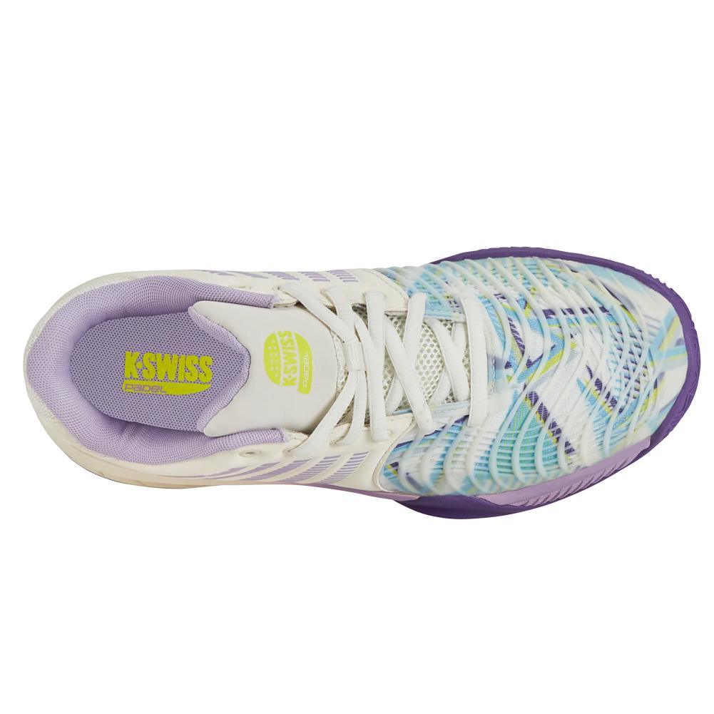 Women's Express Light 3 Padel Shoes Snow White and Purple Heat Footwear K-Swiss