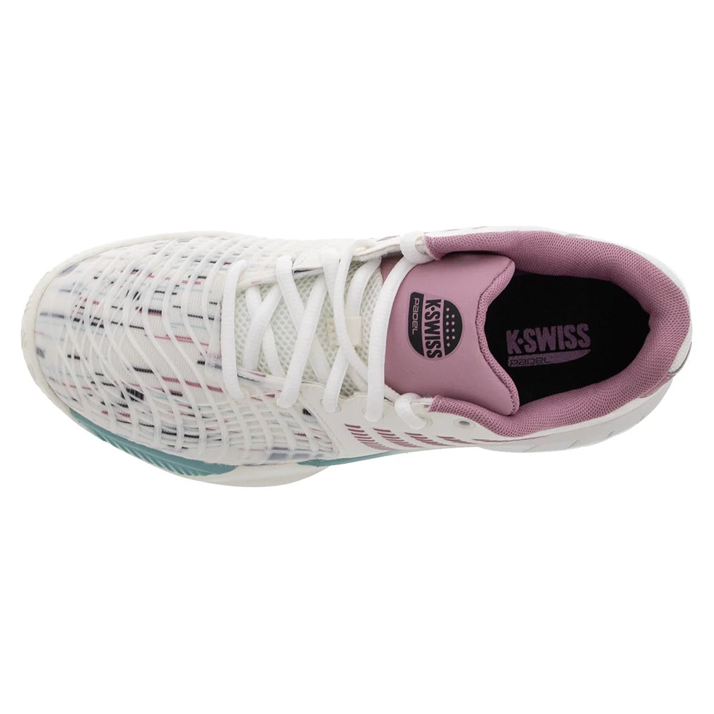 Women`s Express Light 3 Padel Shoes Snow White and Lilas Footwear K-Swiss