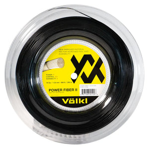 Power Fiber II 16G Black Reel Tennis String Strings Volkl