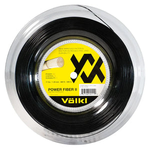 Power Fiber II 17G Black Reel Tennis String Strings Volkl