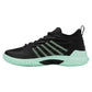 Women`s Hypercourt Supreme 2 Tennis Shoes Black and Neon Mint Footwear K-Swiss