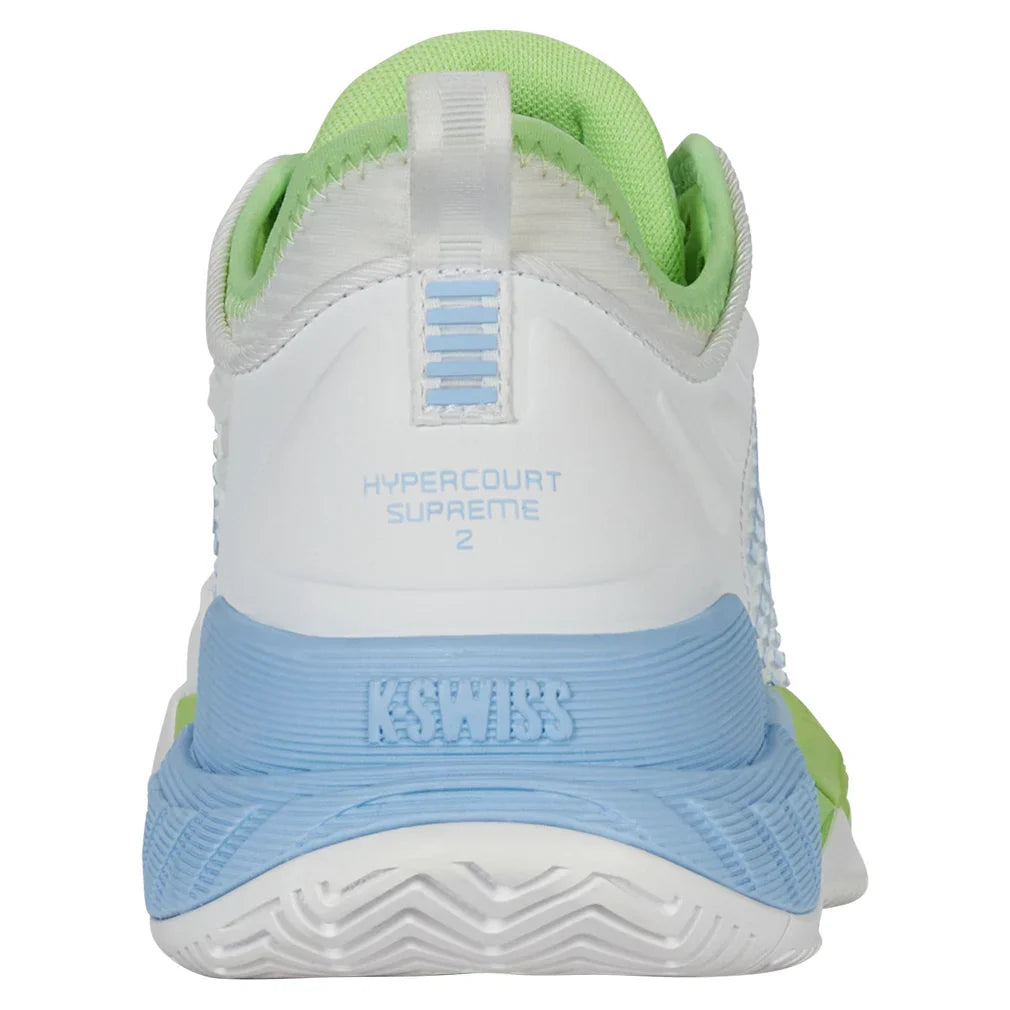 Women`s Hypercourt Supreme 2 Tennis Shoes Lucent White and Dutch Canal Footwear K-Swiss