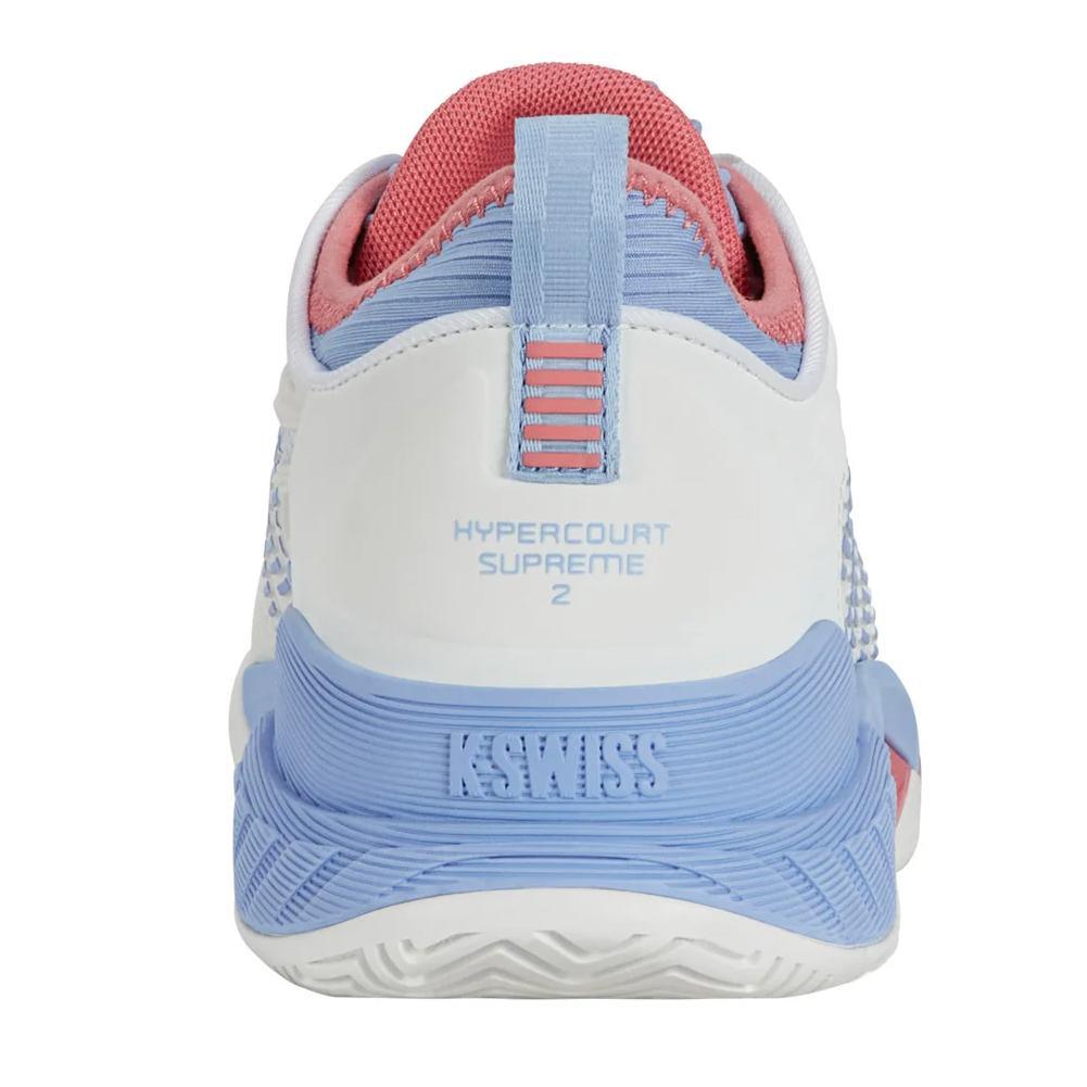 Women's Hypercourt Supreme 2 Tennis Shoes Bright White and Open Air Footwear K-Swiss