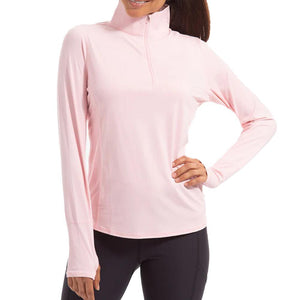 Women`s Relaxed Mock Zip Tennis Top Apparel BloqUV