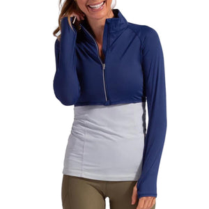 Women`s Full Zip Tennis Crop Top Apparel BloqUV