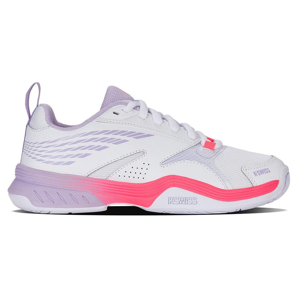 Women`s SpeedEx Tennis Shoes White and Orchid Petal Footwear K-Swiss