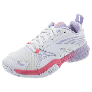 Women`s SpeedEx Tennis Shoes White and Orchid Petal Footwear K-Swiss