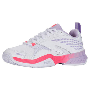Women`s SpeedEx Tennis Shoes White and Orchid Petal Footwear K-Swiss