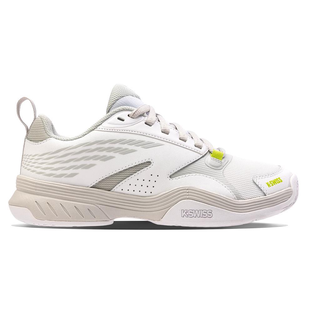 Women's SpeedEx Tennis Shoes White and Gray Violet Footwear K-Swiss