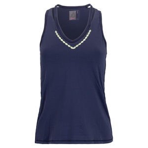Women`s Lurex V-Neck Cutout Tennis Tank Apparel Lucky In Love