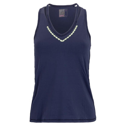 Women`s Lurex V-Neck Cutout Tennis Tank Apparel Lucky In Love