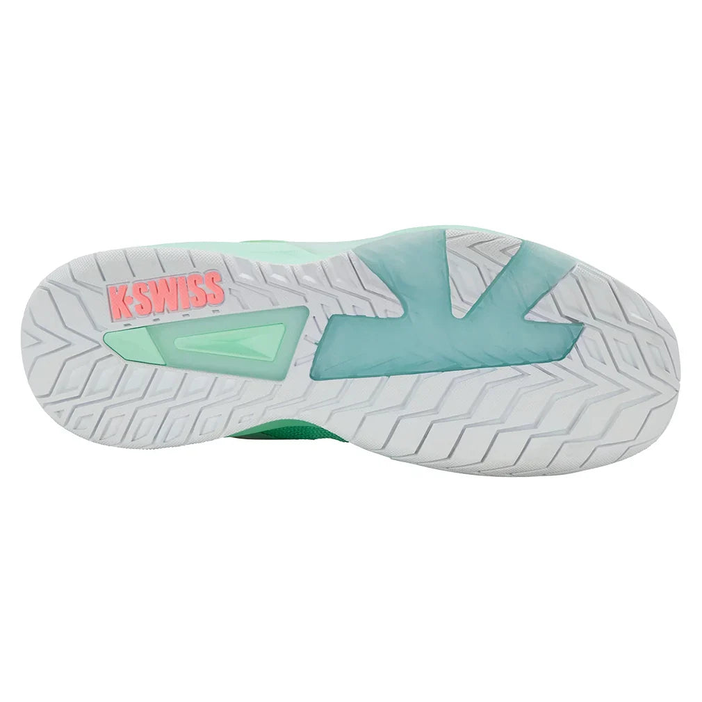 Women`s K-Frame Speed Tennis Shoes Soft Neon Mint and White Footwear K-Swiss