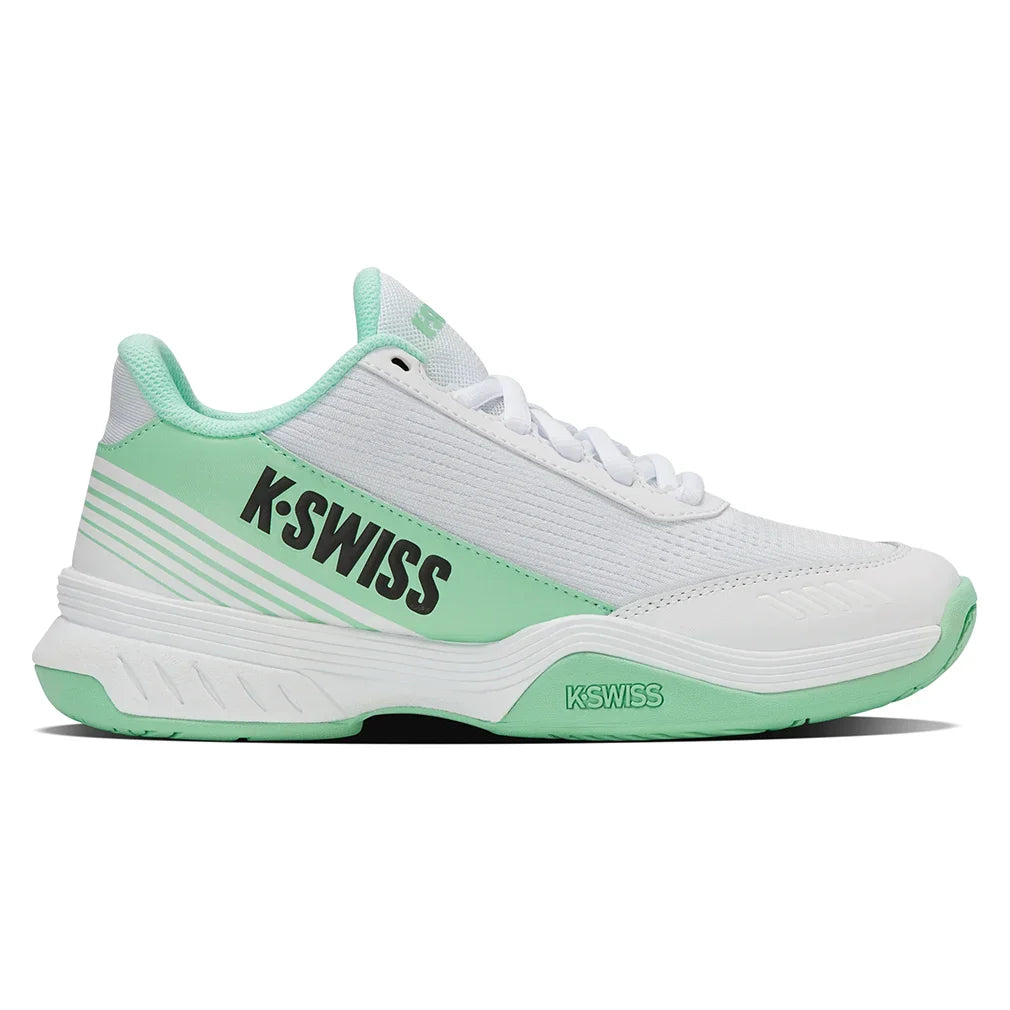 Women`s SpeedEx 2 Tennis Shoes White and Neon Mint Footwear K-Swiss