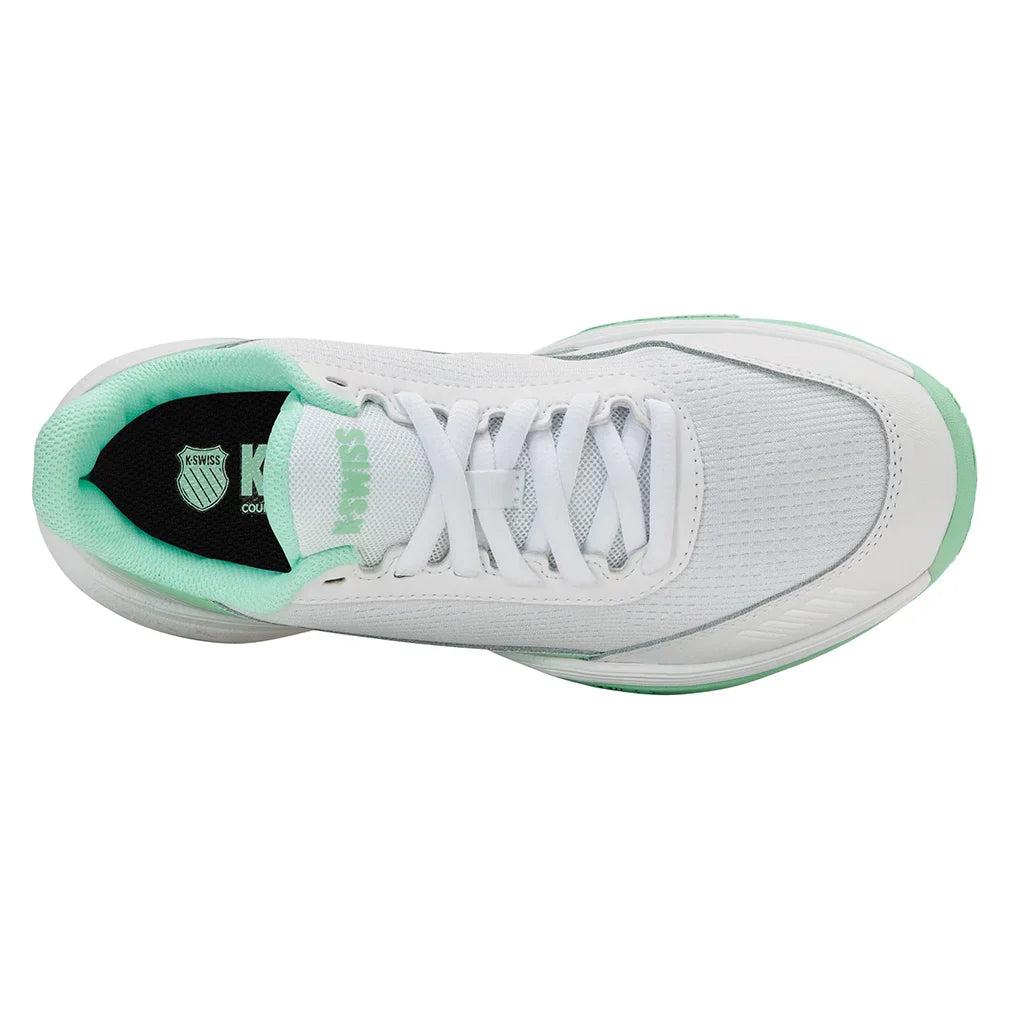 Women`s SpeedEx 2 Tennis Shoes White and Neon Mint Footwear K-Swiss