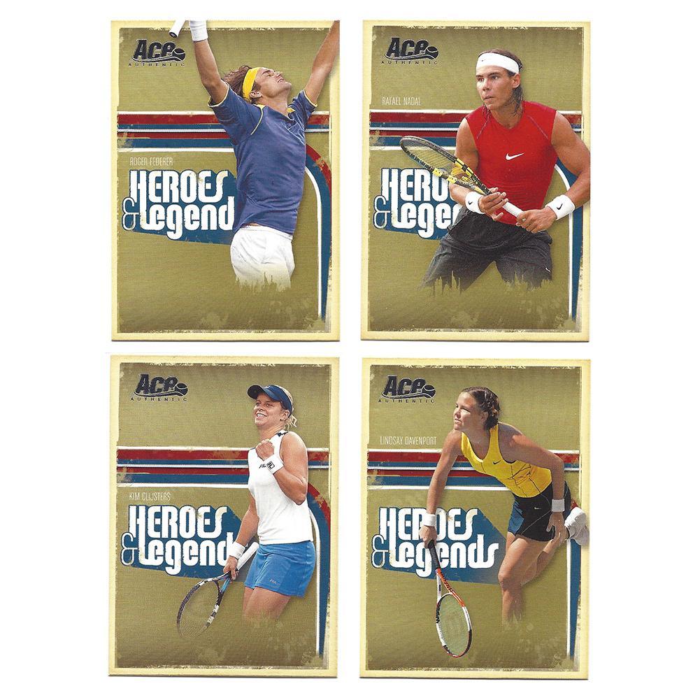Heroes & Legends Tennis Trading Card Set Memorabilia Ace Authentic