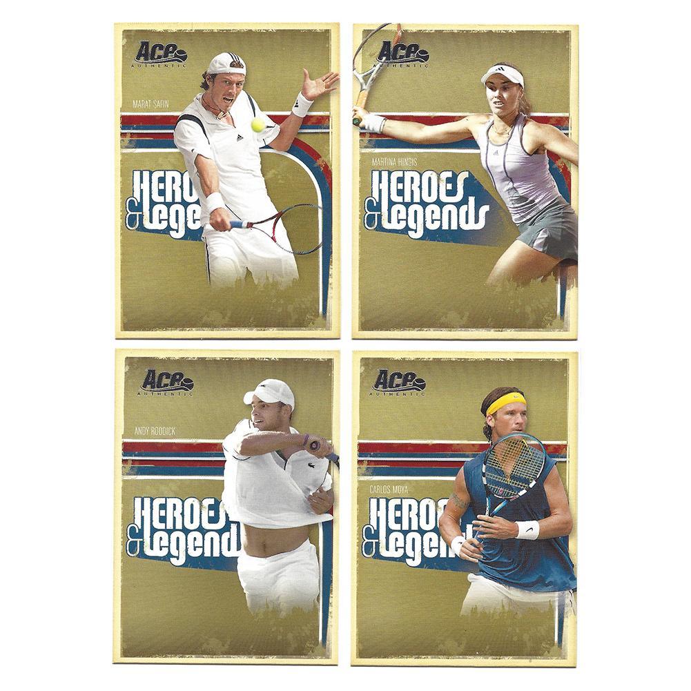 Heroes & Legends Tennis Trading Card Set Memorabilia Ace Authentic