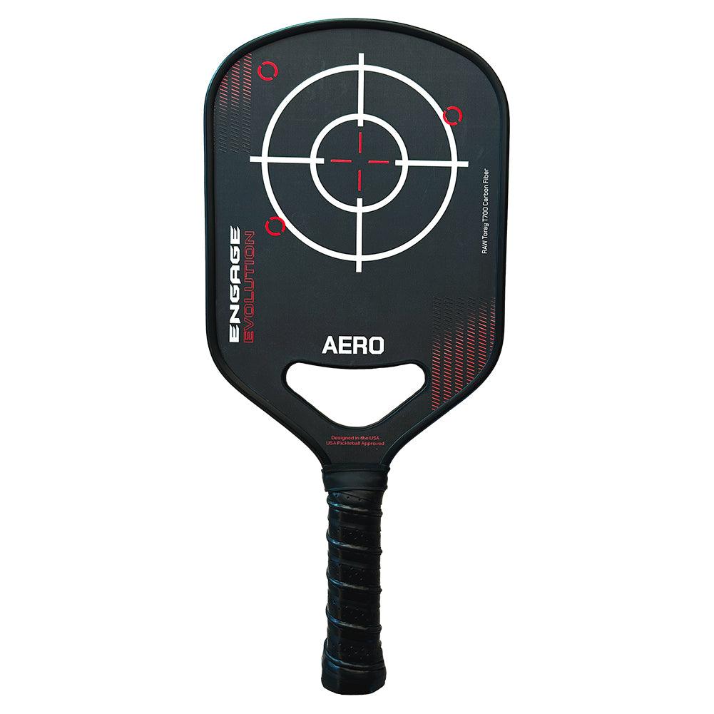 Evolution Aero Pickleball Paddle Scarlet Red Racquets Engage Pickleball