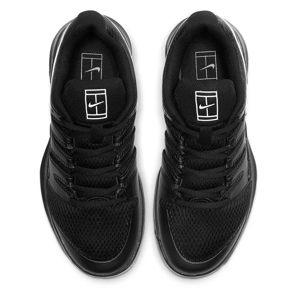 Juniors' Vapor X Tennis Shoes Black and White Footwear Nike
