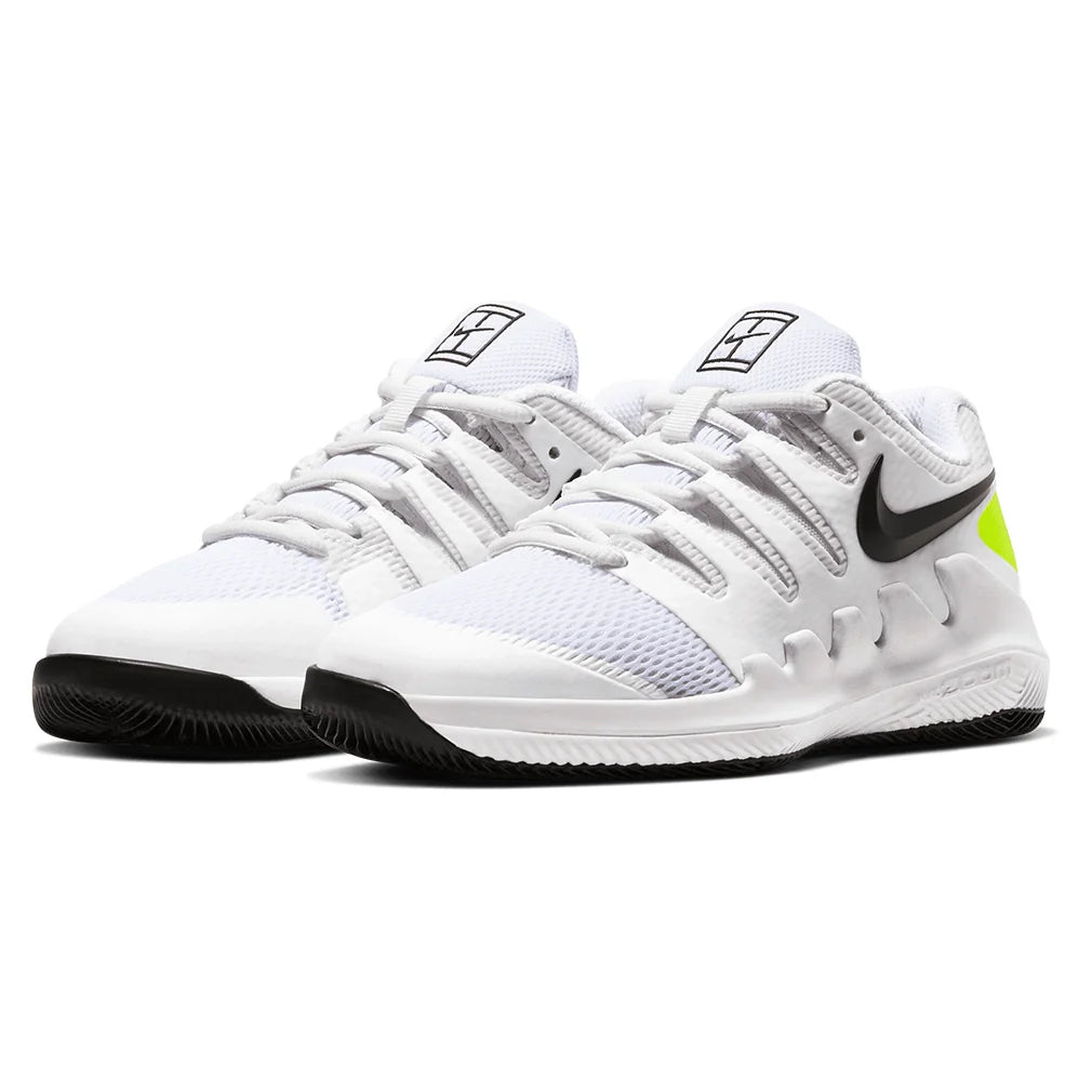 Juniors' Vapor X Tennis Shoes White and Black Footwear Nike