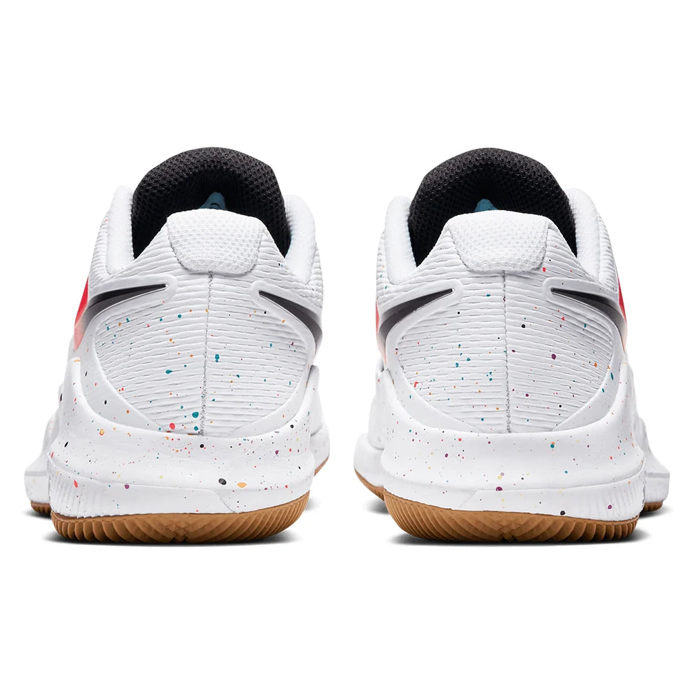 Juniors' Vapor X Tennis Shoes White and Laser Crimson Footwear Nike